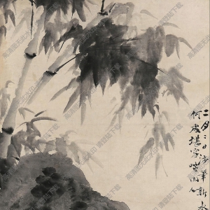 徐渭的畫(huà) 竹石水仙 高清大圖下載