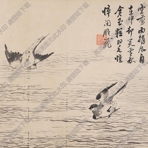 徐渭國(guó)畫(huà)作品 雙燕歸來(lái) 高清下載