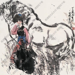 周思聰國(guó)畫 藏族少女 高清大圖下載
