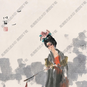 傅小石國(guó)畫(huà)作品 仕女圖4 高清下載