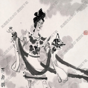 傅小石國(guó)畫(huà)作品 天女散花2 高清下載