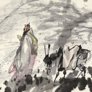 傅小石國(guó)畫(huà)作品 西風(fēng)古道 高清下載