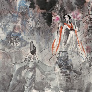 傅小石國(guó)畫(huà)作品 夜夢(mèng)圖 高清下載