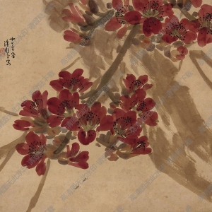 陳樹人國(guó)畫作品 木棉蜜蜂 高清下載
