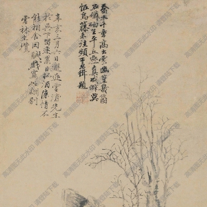 倪云林國(guó)畫(huà) 枯木竹石圖 高清大圖下載