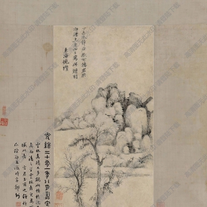 倪云林國(guó)畫 泖渚秋色 高清大圖下載