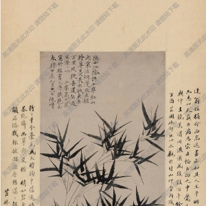 倪云林國(guó)畫 墨竹 高清大圖下載