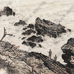 魏紫熙國畫 海邊戰(zhàn)士 高清大圖下載