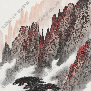 魏紫熙國畫 黃山云起2 高清大圖下載