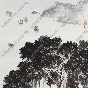 魏紫熙國畫作品 閔南小景 高清下載