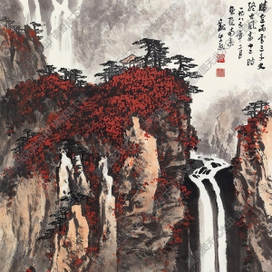 魏紫熙國畫作品 晴空雨雪 高清下載