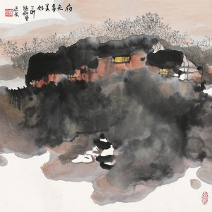 楊延文國畫 夜色多美好 高清大圖下載