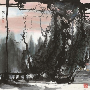 楊延文國畫 漁網(wǎng) 高清大圖下載