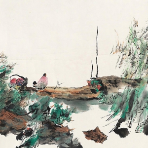 楊延文國(guó)畫作品 王維詩意圖 高清下載