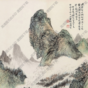 胡佩衡國(guó)畫 岡巒起伏圖 高清大圖下載
