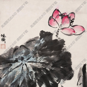 胡佩衡國(guó)畫 荷花 高清大圖下載