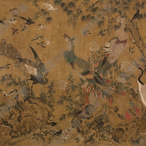 呂紀(jì)國(guó)畫(huà) 百鳥(niǎo)朝鳳圖 高清大圖下載