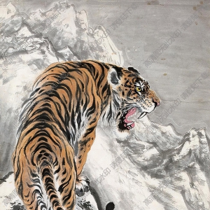 胡爽庵國(guó)畫(huà)作品 長(zhǎng)嘯 高清下載