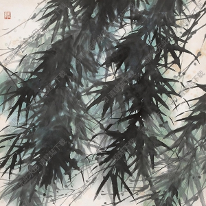 陳佩秋國(guó)畫作品 竹林幽禽圖 高清下載