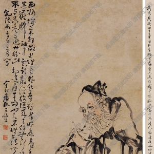 黃慎國(guó)畫 持籃仙翁 高清大圖下載