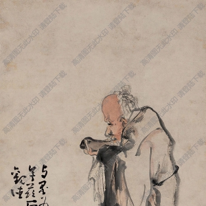 黃慎國(guó)畫 東坡玩硯圖 高清大圖下載