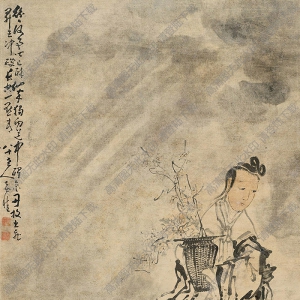 黃慎國(guó)畫 飛升圖 高清大圖下載