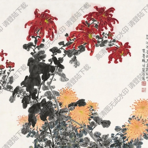 黃養(yǎng)輝國(guó)畫(huà) 花卉 高清大圖下載