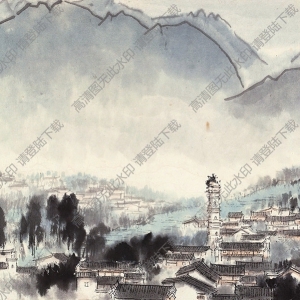黃養(yǎng)輝國(guó)畫(huà) 黃山腳下 高清大圖下載