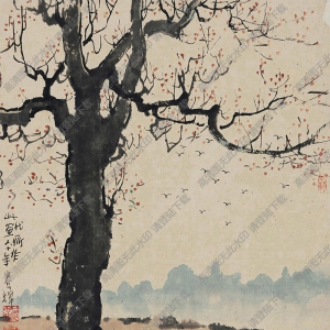 黃養(yǎng)輝國(guó)畫(huà)作品 秋山紅樹(shù) 高清下載