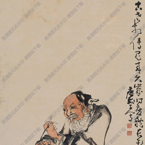 黃慎國畫作品 祝壽圖 高清下載