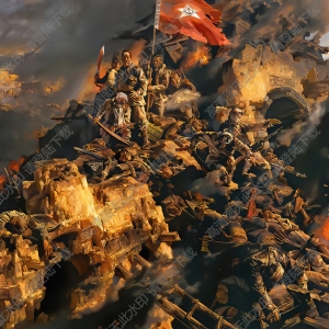 劉基作品_蒙虎_血戰(zhàn)高臺(tái)_高清大圖下載