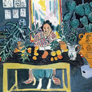馬蒂斯的畫_屋內(nèi)的依特拉斯坎花瓶_高清大圖下載