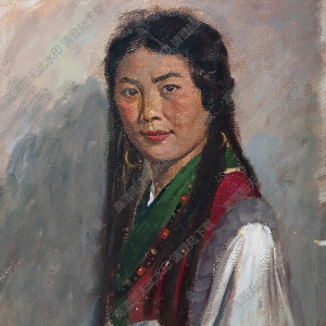 黃養(yǎng)輝油畫(huà) 藏女 高清大圖下載