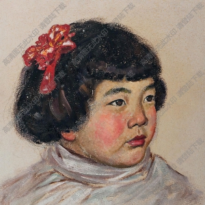 黃養(yǎng)輝油畫(huà) 畫(huà)家女兒像 高清大圖下載