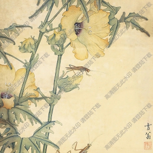 陳之佛國(guó)畫 草蟲 高清大圖下載