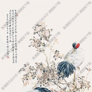 陳之佛國(guó)畫 福壽滿門 高清大圖下載