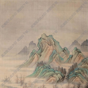 錢維城國畫 青綠山水 高清大圖下載