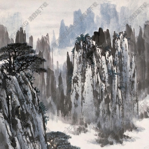 宋文治國(guó)畫 黃山曉云圖 高清大圖下載