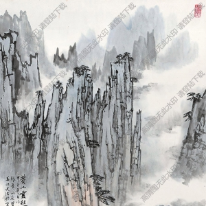 宋文治國(guó)畫 黃山云起 高清大圖下載