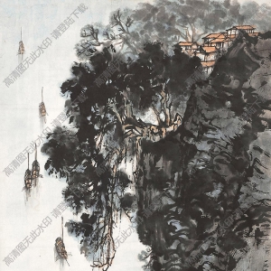 宋文治國(guó)畫 嘉陵帆影2 高清大圖下載