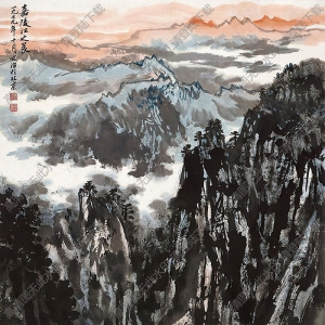 宋文治國(guó)畫 嘉陵江之晨 高清大圖下載