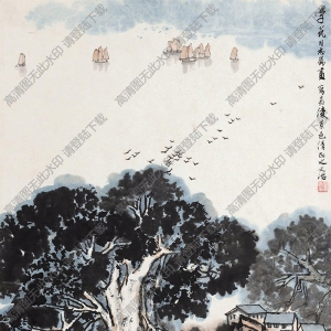 宋文治國(guó)畫 嘉陵景色 高清大圖下載