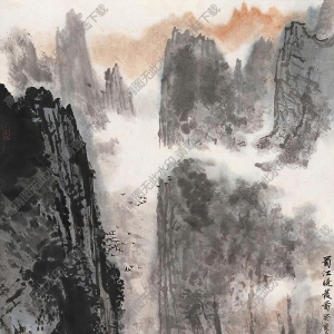 宋文治國(guó)畫作品 蜀江曉發(fā)圖 高清下載