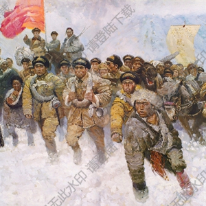 陳丹青油畫_進軍西藏_高清大圖下載