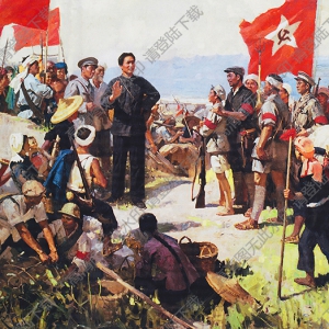 高虹彭彬油畫_秋收起義之文家決策_高清大圖下載
