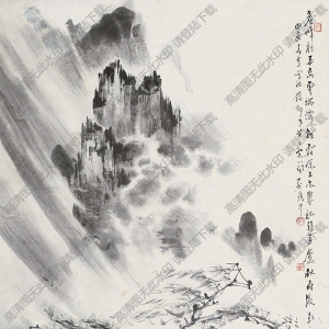 蔡鶴汀國(guó)畫 匡廬秋雨 高清大圖下載