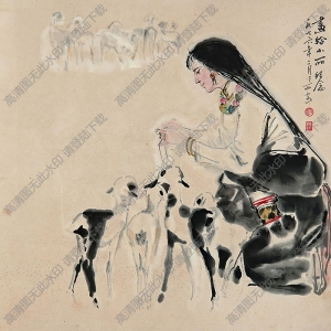 蔡鶴汀國(guó)畫 人物 高清大圖下載