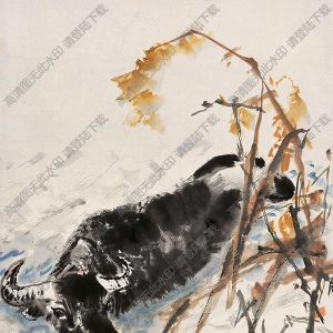 蔡鶴汀國(guó)畫 水牛 高清大圖下載