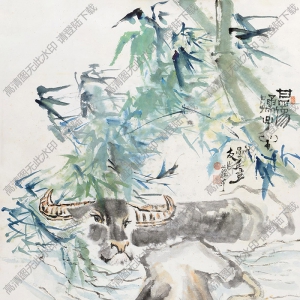 蔡鶴汀國(guó)畫作品 甘為孺子牛 高清下載