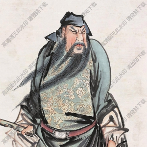 蔡鶴汀國(guó)畫作品 關(guān)公像 高清下載